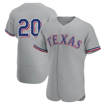 Ezequiel Duran Men's Authentic Texas Rangers Gray Road Jersey