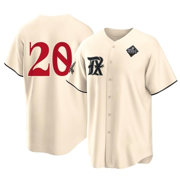 Ezequiel Duran Men's Replica Texas Rangers Cream 2023 City Connect 2023 World Series Jersey