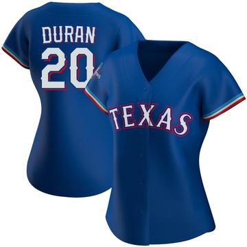 Ezequiel Duran Women's Authentic Texas Rangers Royal Alternate 2023 World Series Champions Jersey